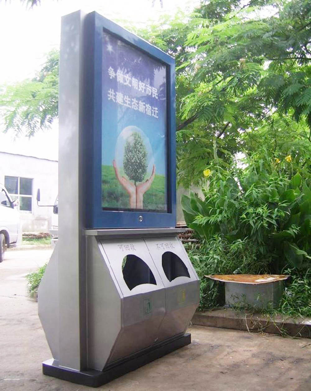 不锈钢广告垃圾桶生产厂家